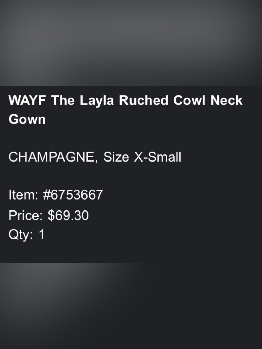 Wayf The Layla Ruched Cowl Neck Gown - Picture 6 of 6